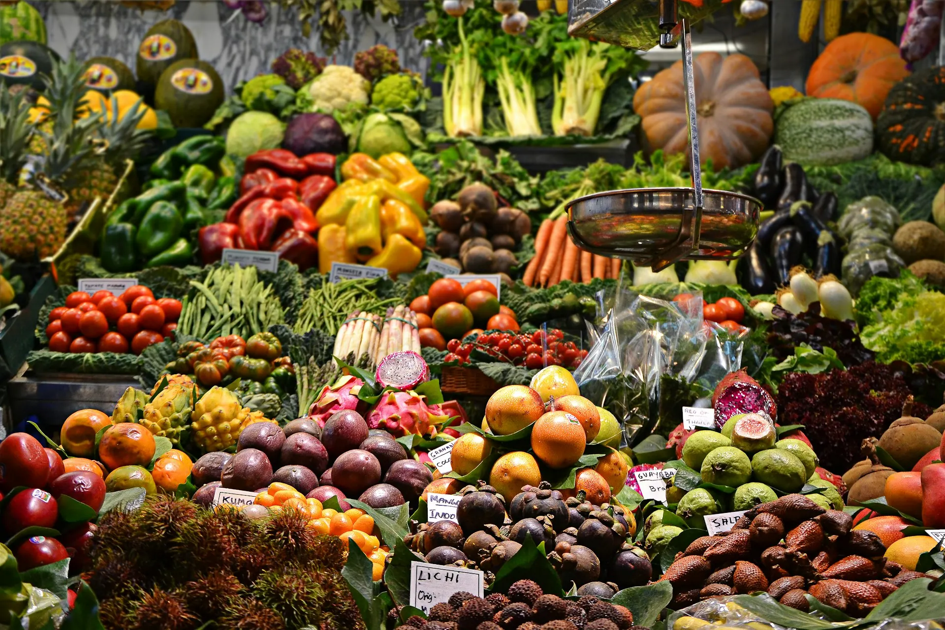 Ingrédients frais du marché
